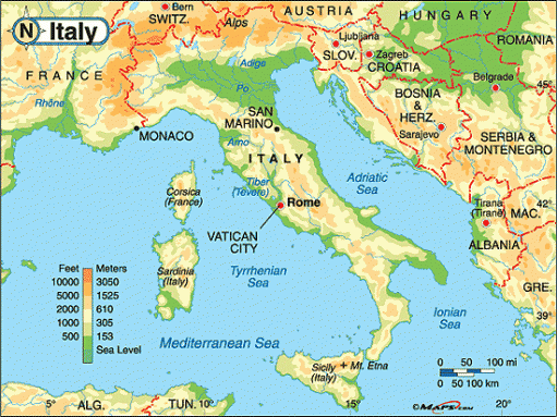 Geography Italy